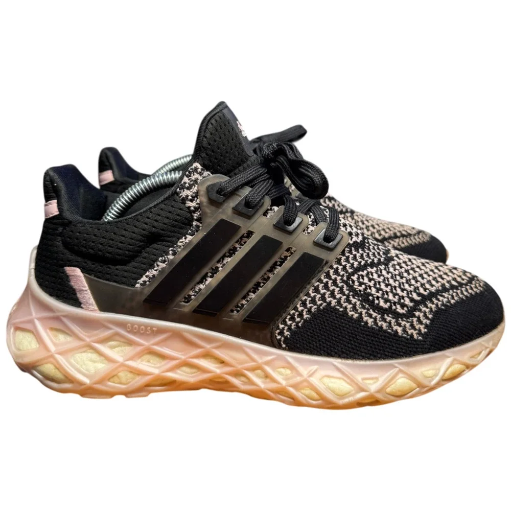 ADIDAS Ultraboost Web DNA Women's 5.5 Sneakers Core Black Clear Pink Shoes